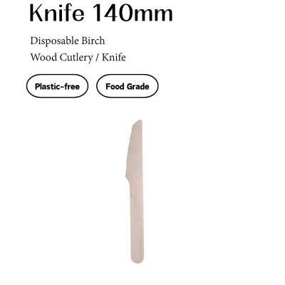 Birch Wooden Dinner Knife – 140mm