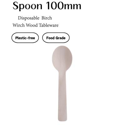 Birch Wooden Small Spoon – 100mm Tea & Dessert Spoon