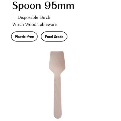 Birch Wooden Small Spoon – 95mm Tea & Dessert Spoon